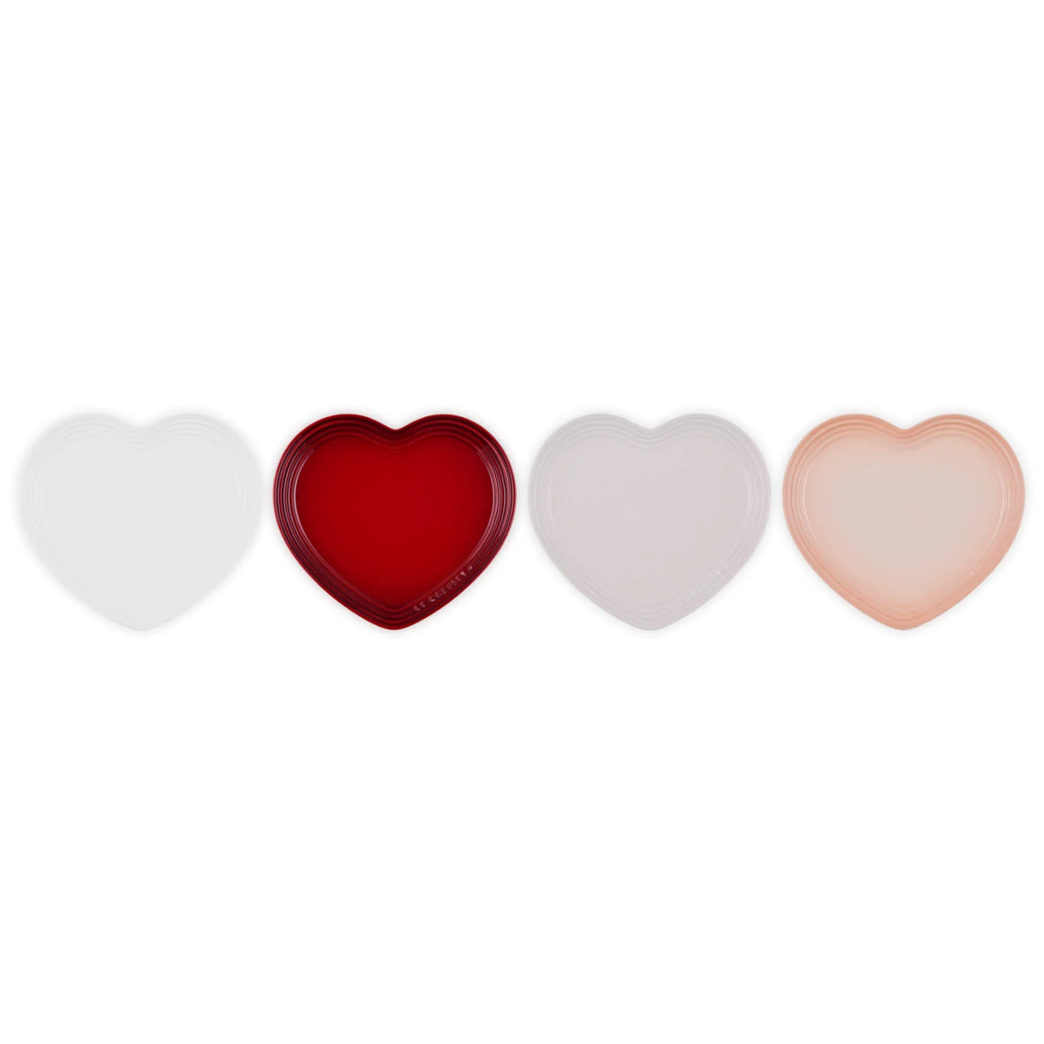 Le Creuset Stoneware Set of 4 23cm Heart Plates - Image 2