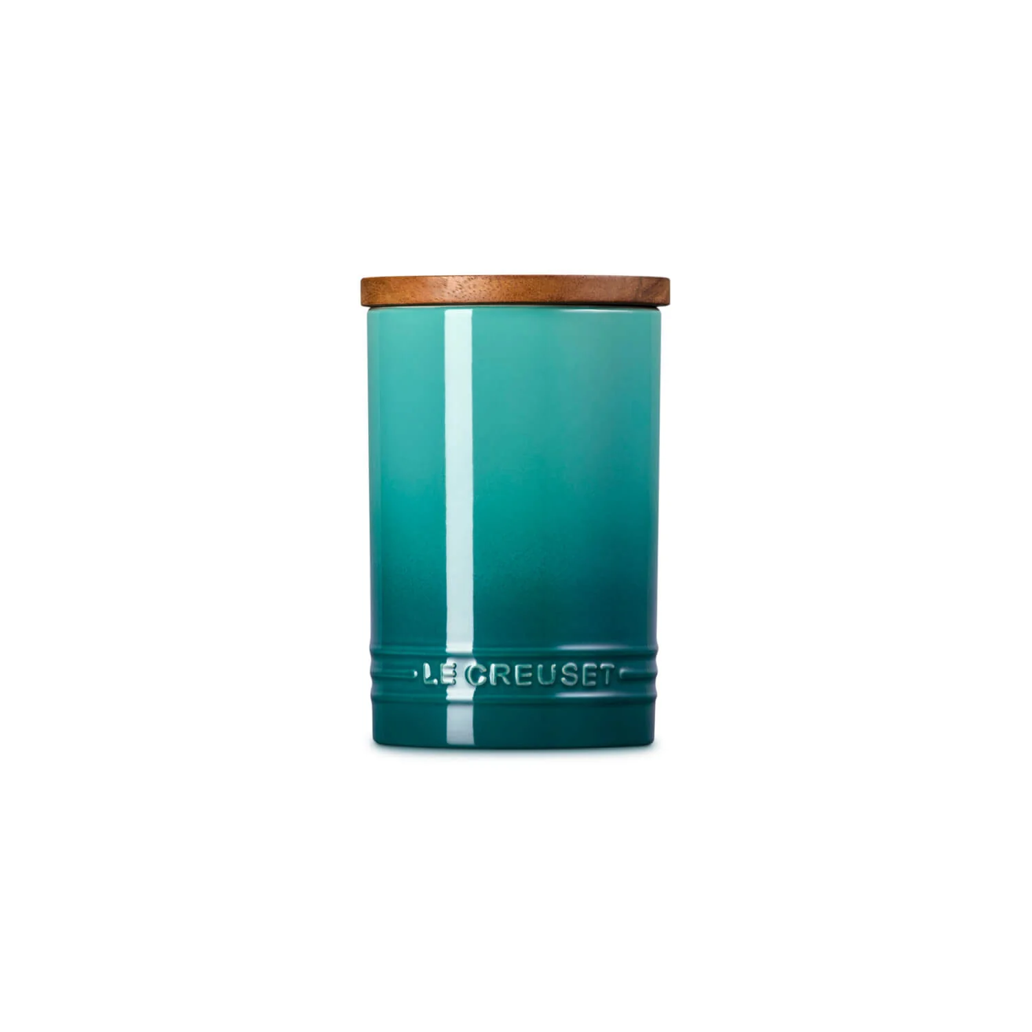 Le Creuset Stoneware Signature 770ml Storage Jar with Wooden Lid - Bleu Riviera - Image 2