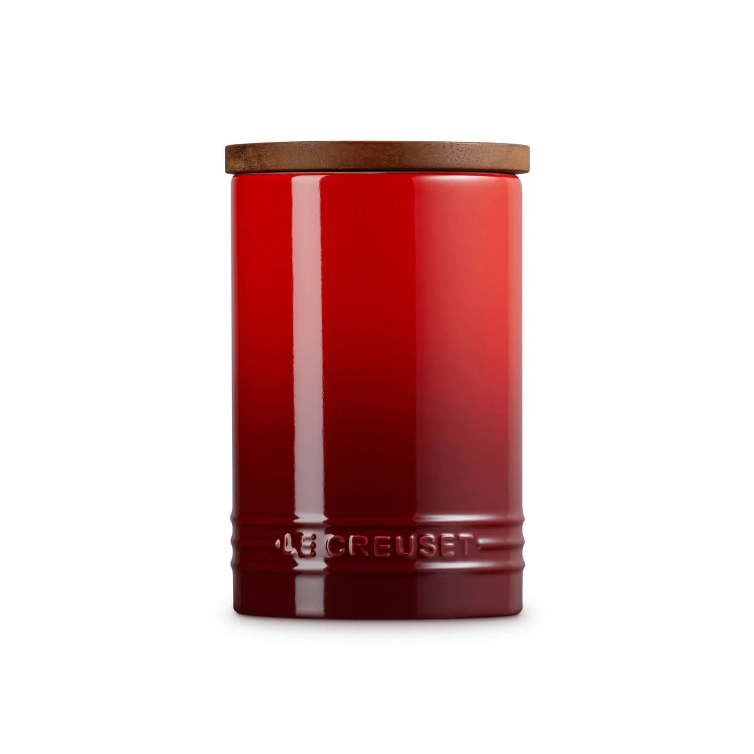 Le Creuset Stoneware Signature 770ml Storage Jar with Wooden Lid - Cerise - Image 2