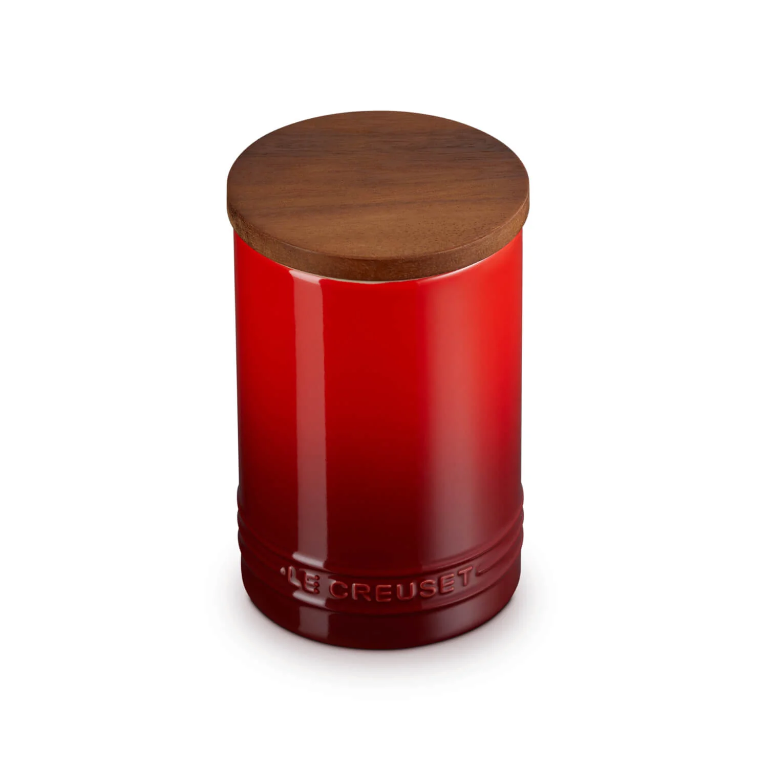 Le Creuset Stoneware Signature 770ml Storage Jar with Wooden Lid - Cerise - Image 5