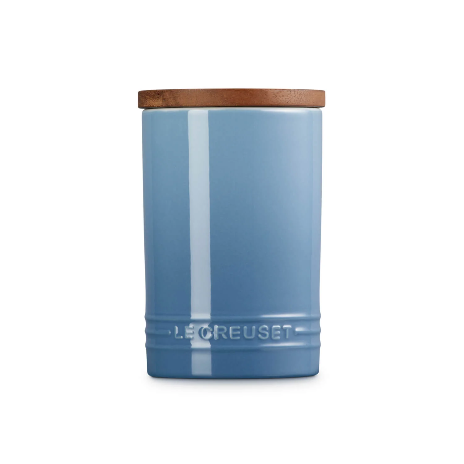 Le Creuset Stoneware Signature 770ml Storage Jar with Wooden Lid - Chambray - Image 2