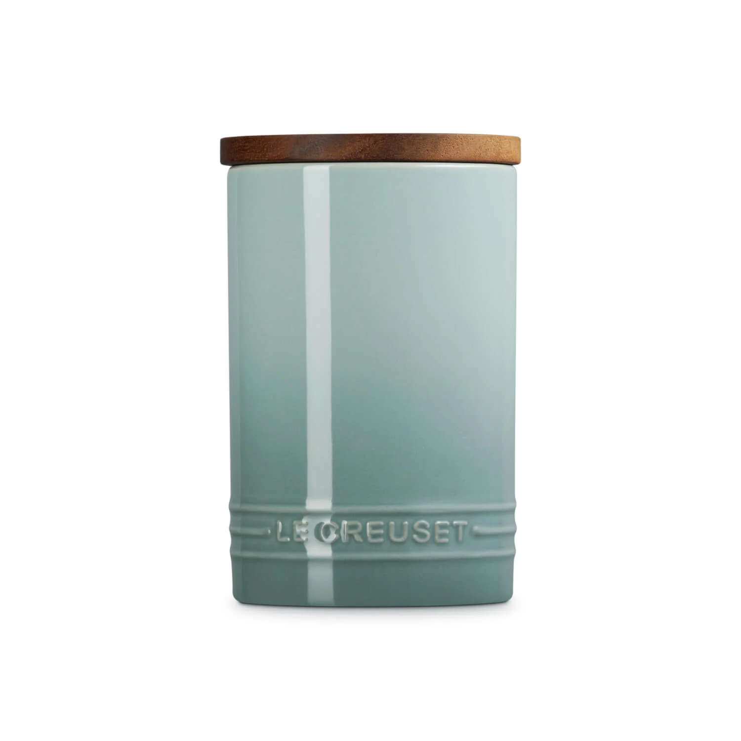 Le Creuset Stoneware Signature 770ml Storage Jar with Wooden Lid - Sea Salt - Image 2
