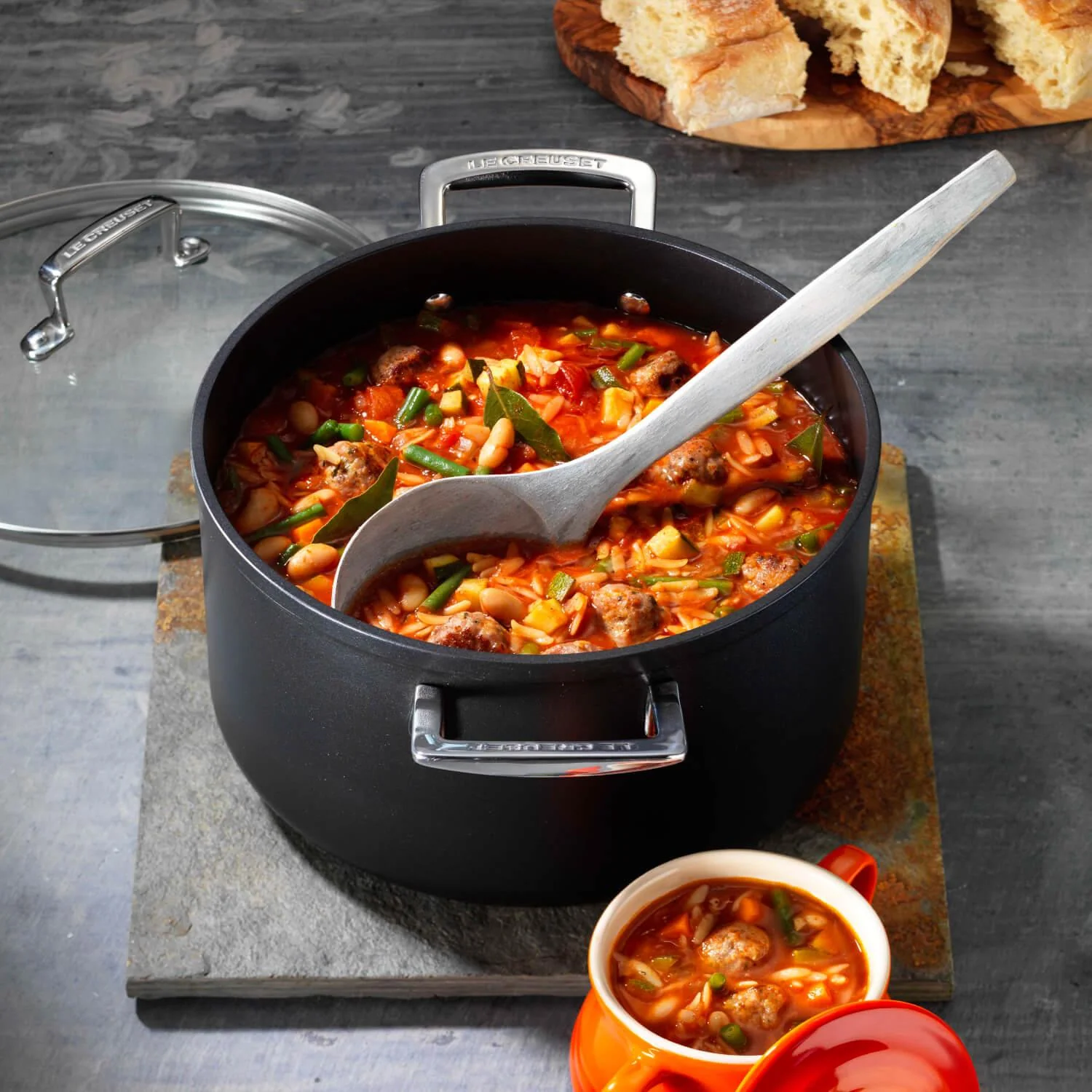 Le Creuset Toughened Non-Stick Deep Casserole - 28cm - Image 6