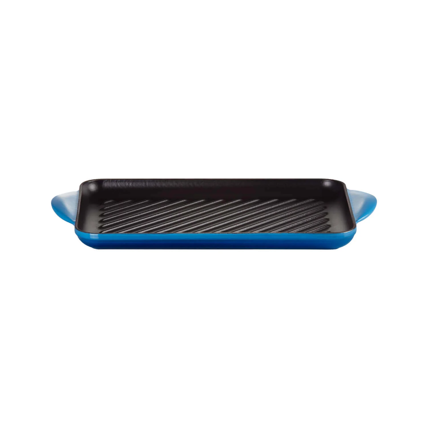 Le Creuset Traditional Cast Iron 32cm Rectangular Grill - Azure - Image 2