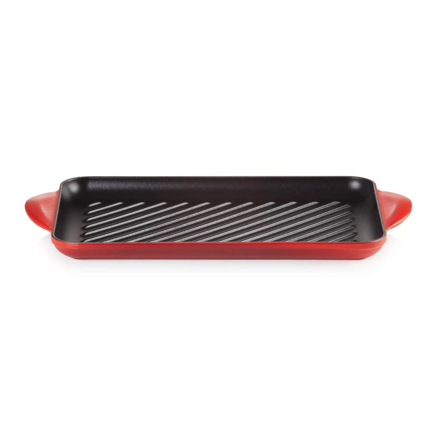 Le Creuset Traditional Cast Iron 32cm Rectangular Grill - Cerise - Image 2
