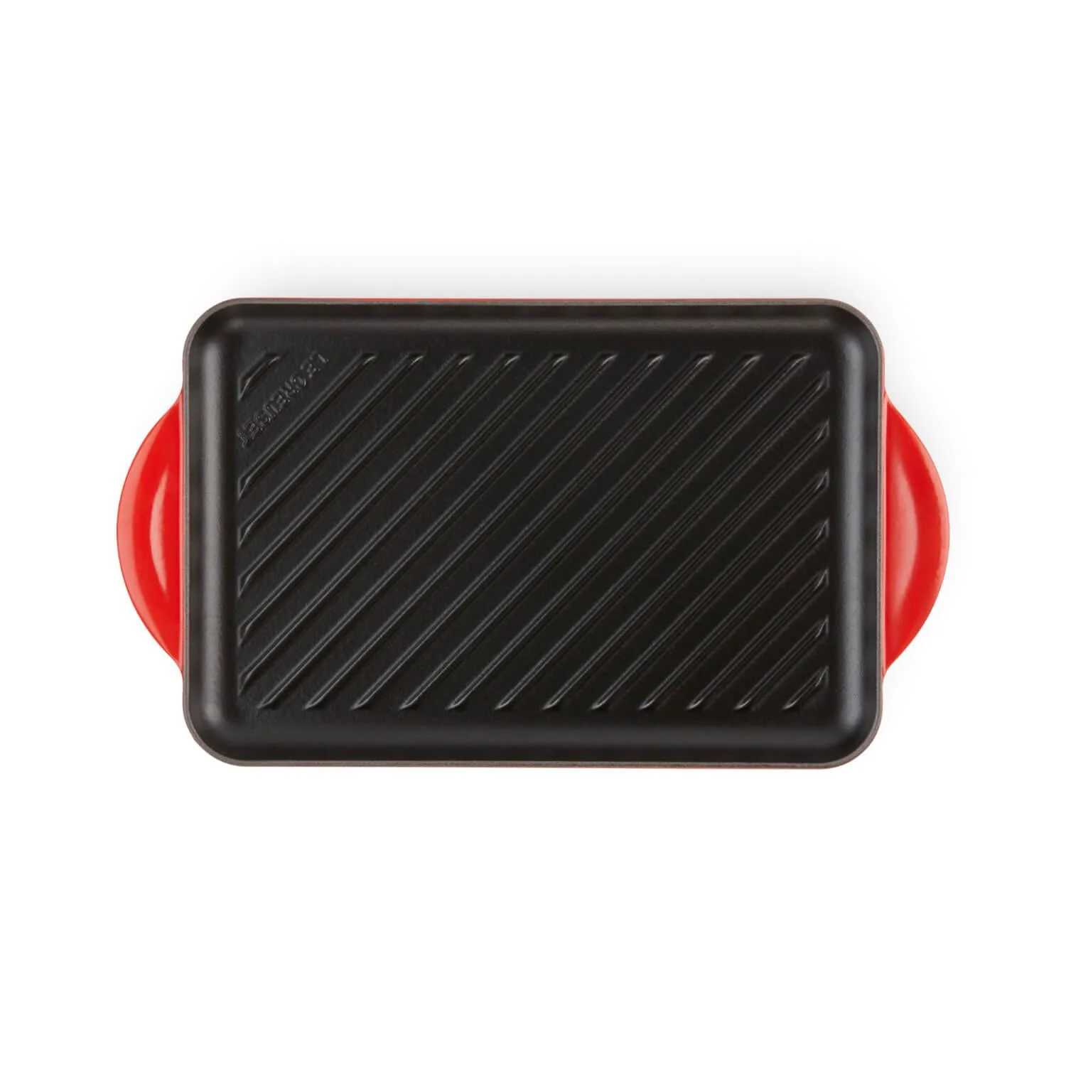 Le Creuset Traditional Cast Iron 32cm Rectangular Grill - Cerise - Image 4