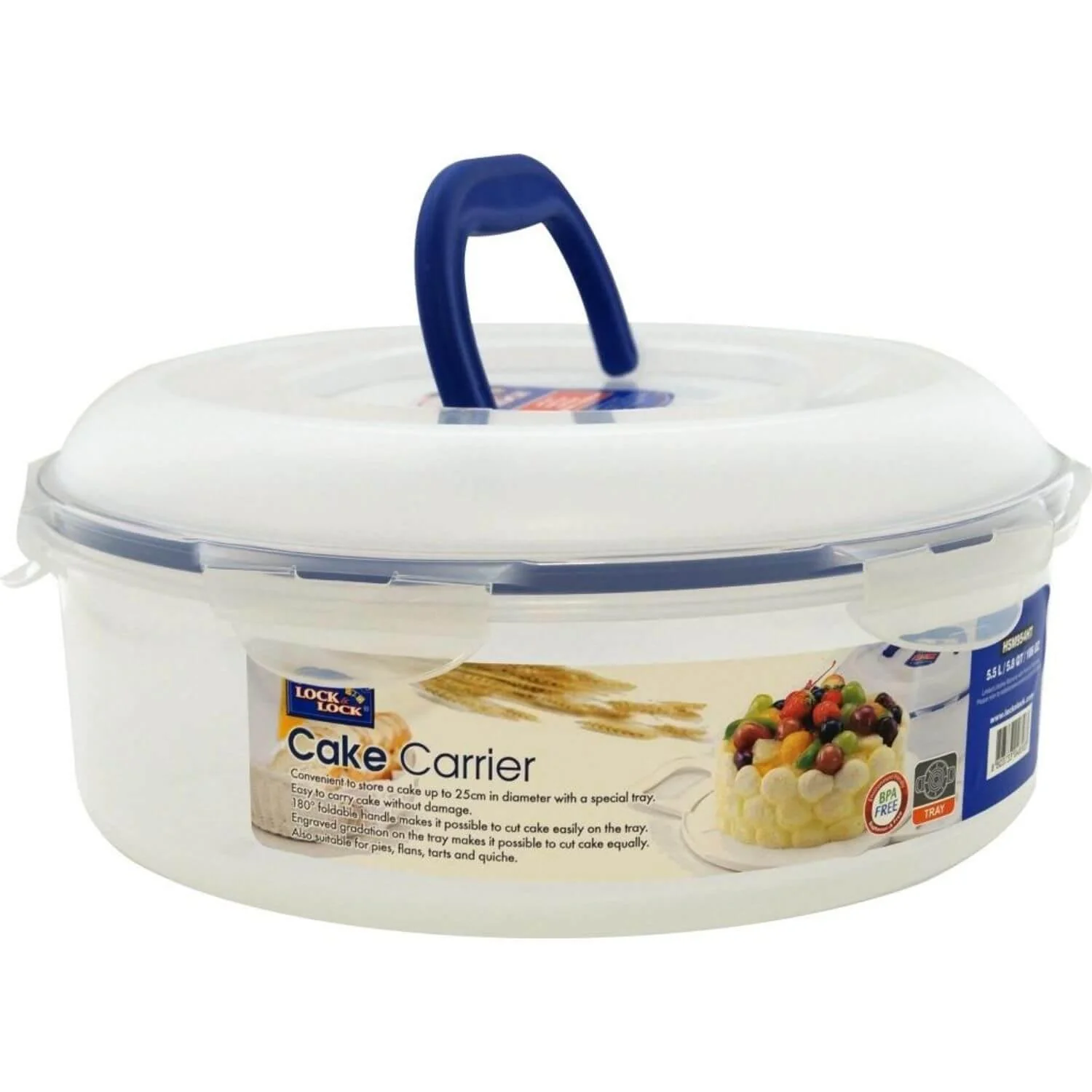 LocknLock Round Cake Box - 5.5 Litre - Image 2