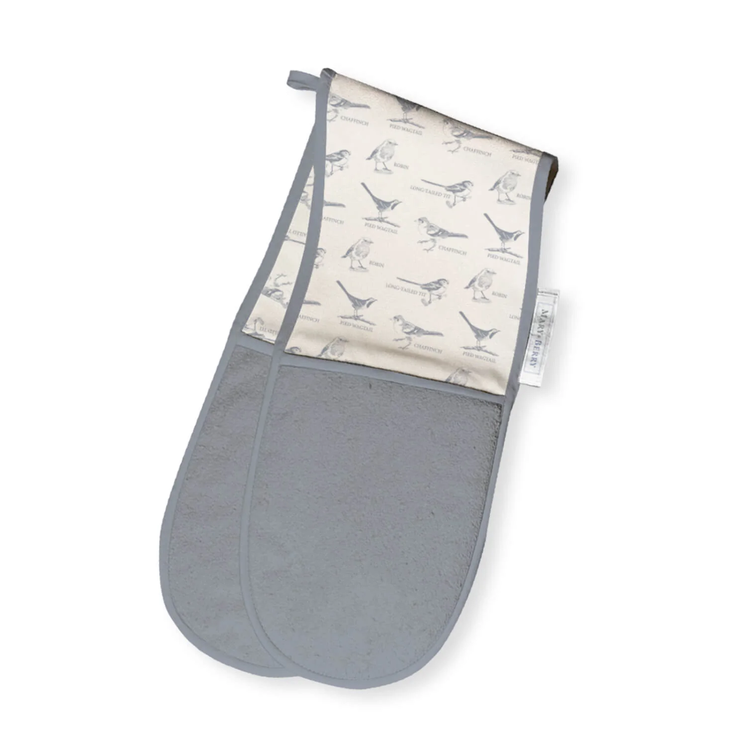 Mary Berry English Garden 100% Cotton Double Oven Gloves - Birds - Image 3