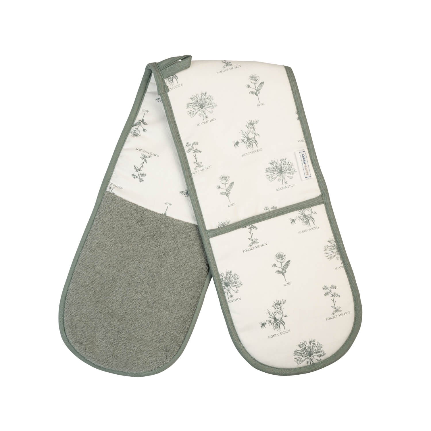 Mary Berry English Garden 100% Cotton Double Oven Gloves - Flowers