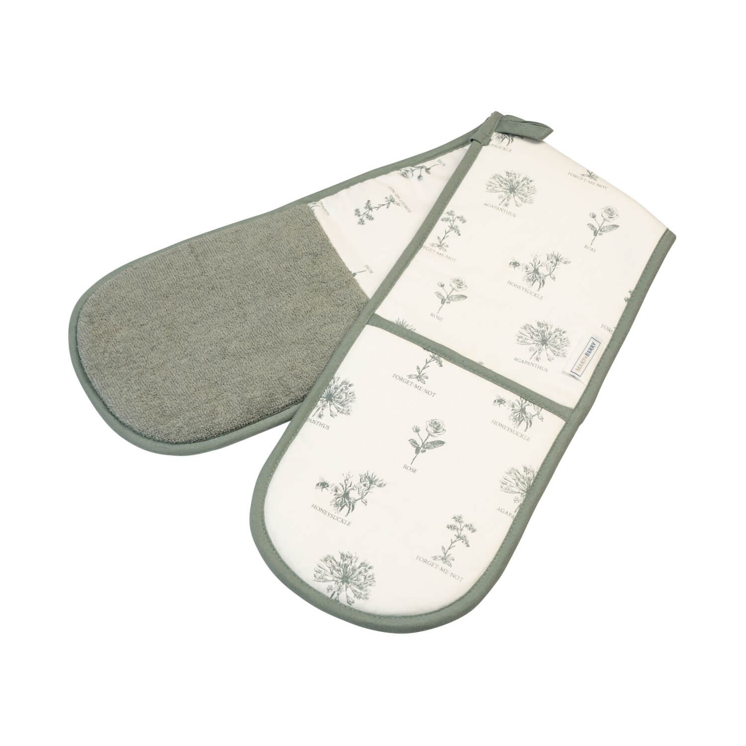 Mary Berry English Garden 100% Cotton Double Oven Gloves - Flowers - Image 2
