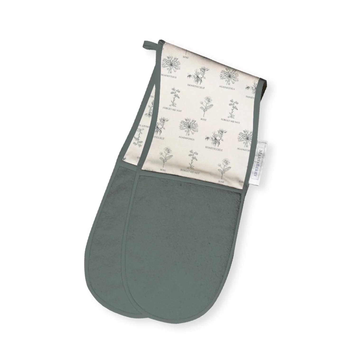 Mary Berry English Garden 100% Cotton Double Oven Gloves - Flowers - Image 3