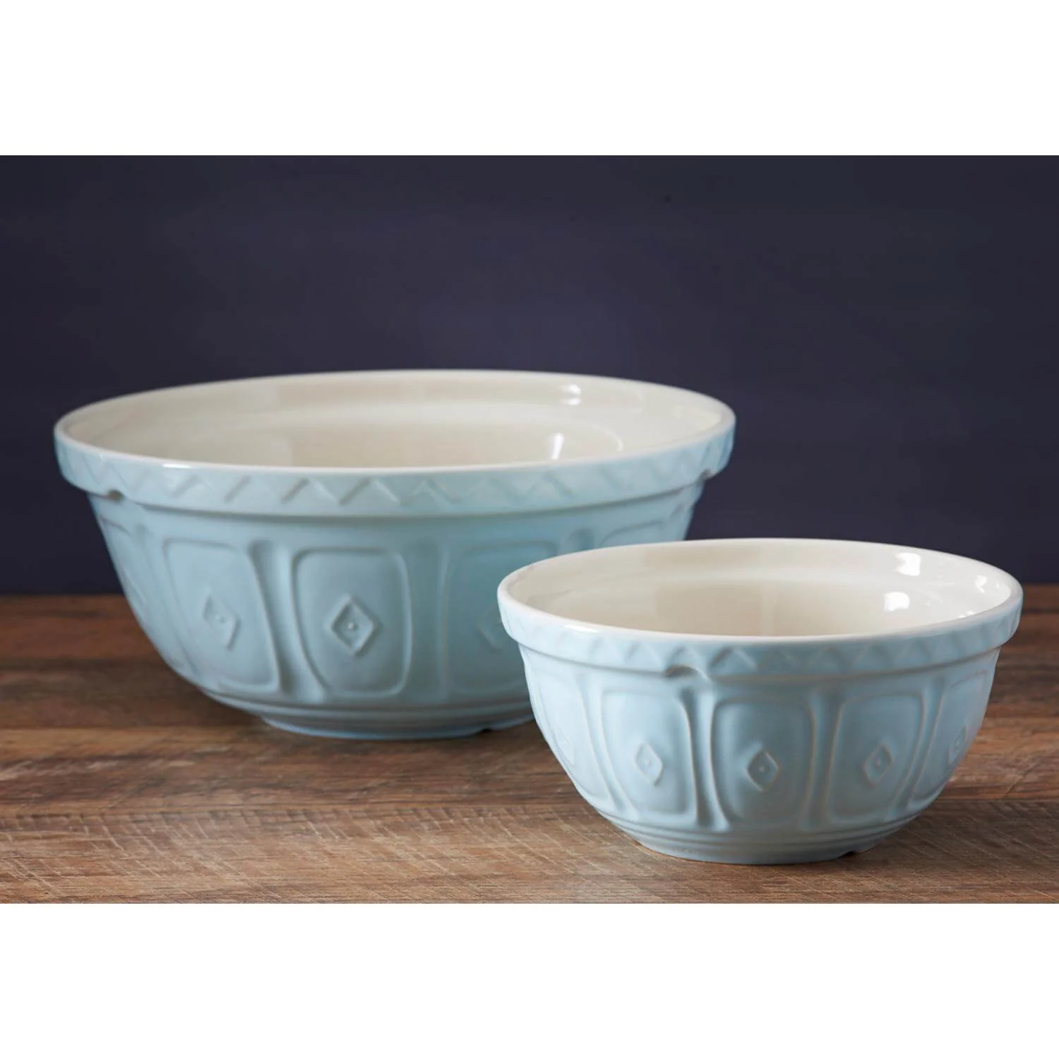 Mason Cash Colour Mix 26cm Stoneware Mixing Bowl - Powder Blue - Image 3