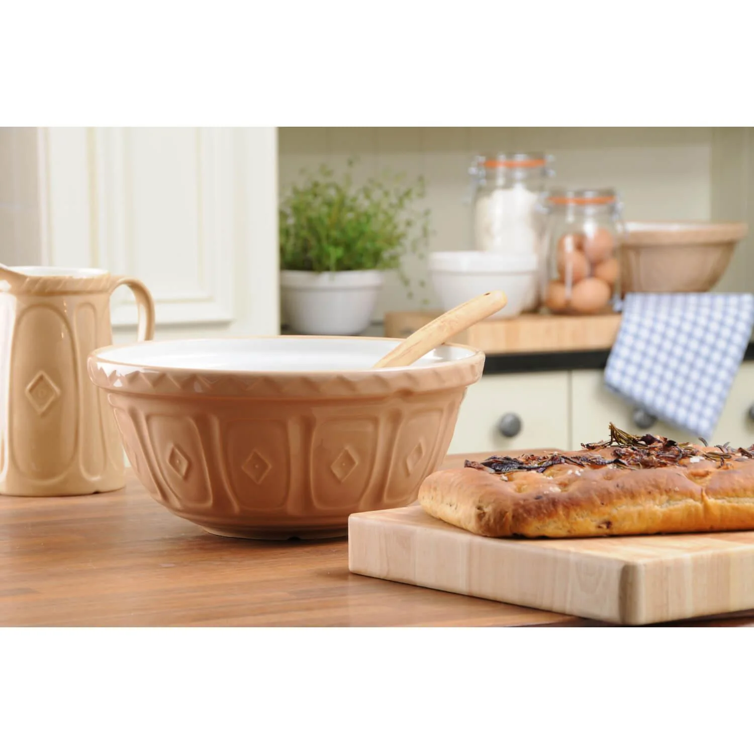Mason Cash Cane S18 26cm Stoneware Mixing Bowl - Cane - Image 3
