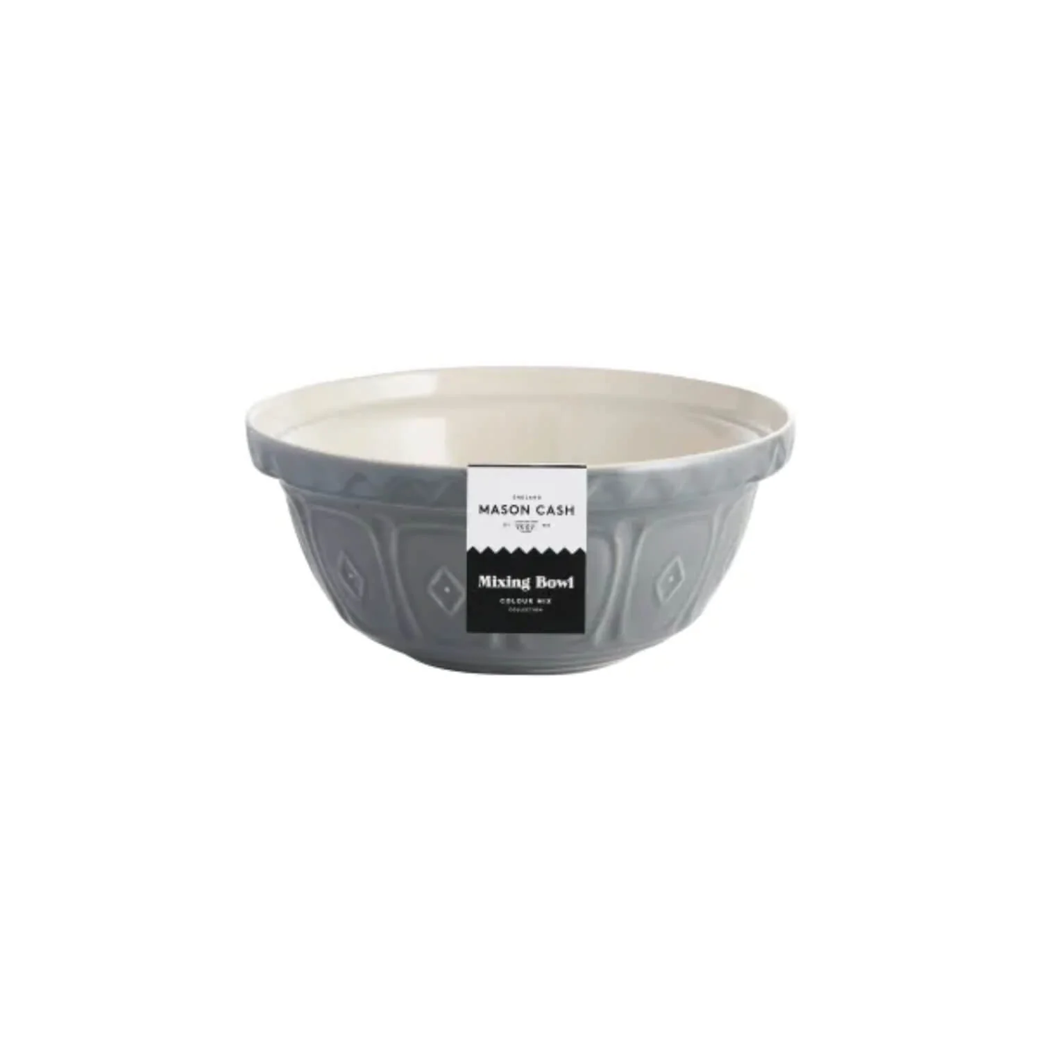 Mason Cash Colour Mix 24cm Stoneware Mixing Bowl - Grey - Image 2
