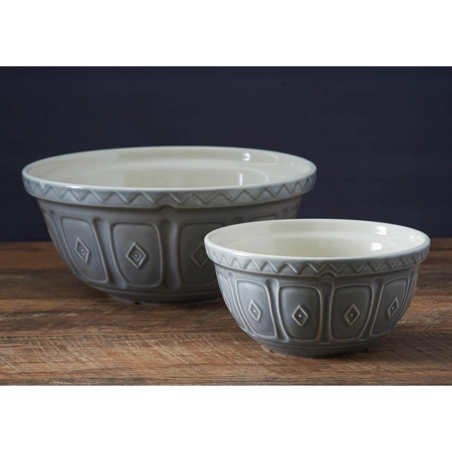 Mason Cash Colour Mix 24cm Stoneware Mixing Bowl - Grey - Image 3