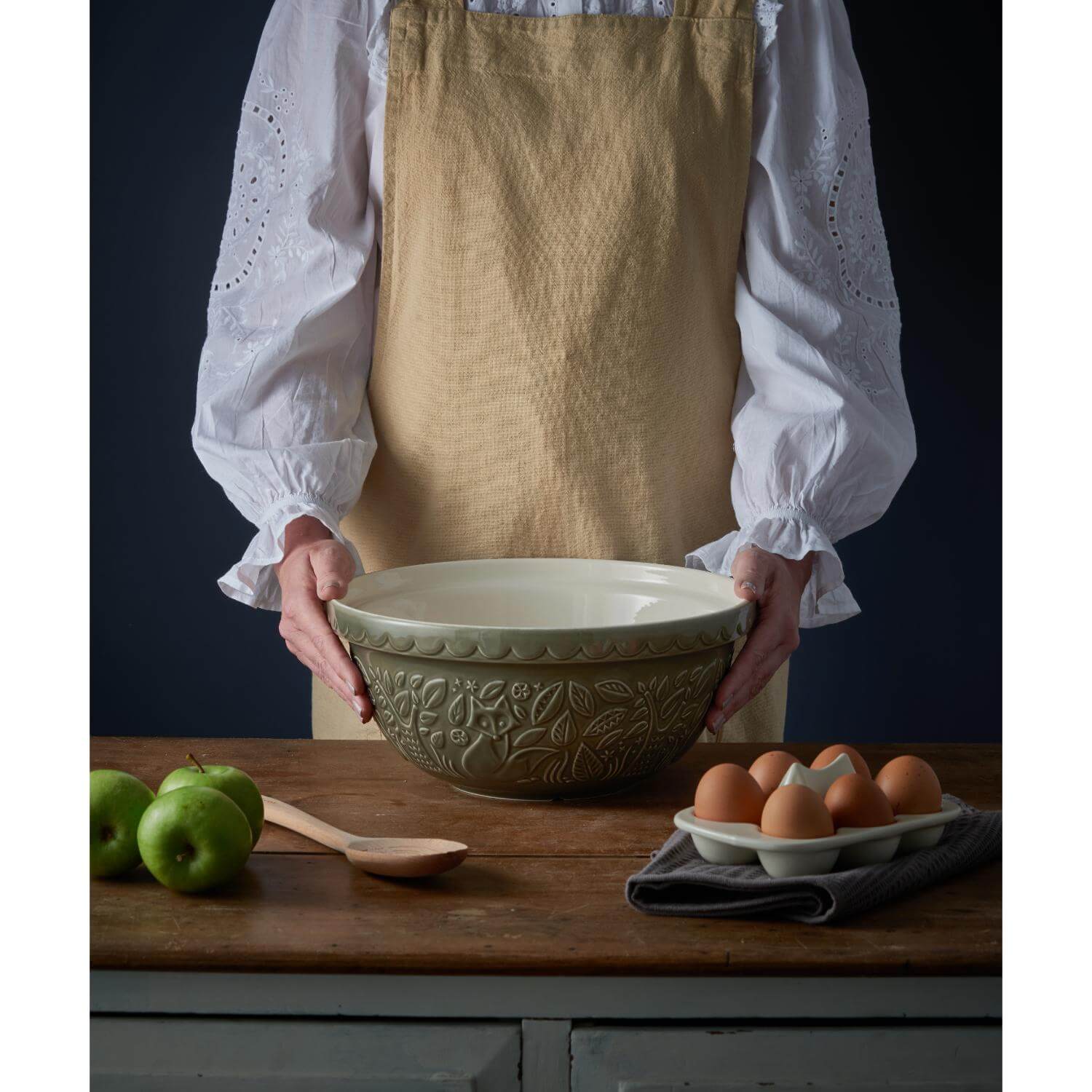 Mason Cash Colour Mix 24cm Stoneware Mixing Bowl - Grey - Image 4