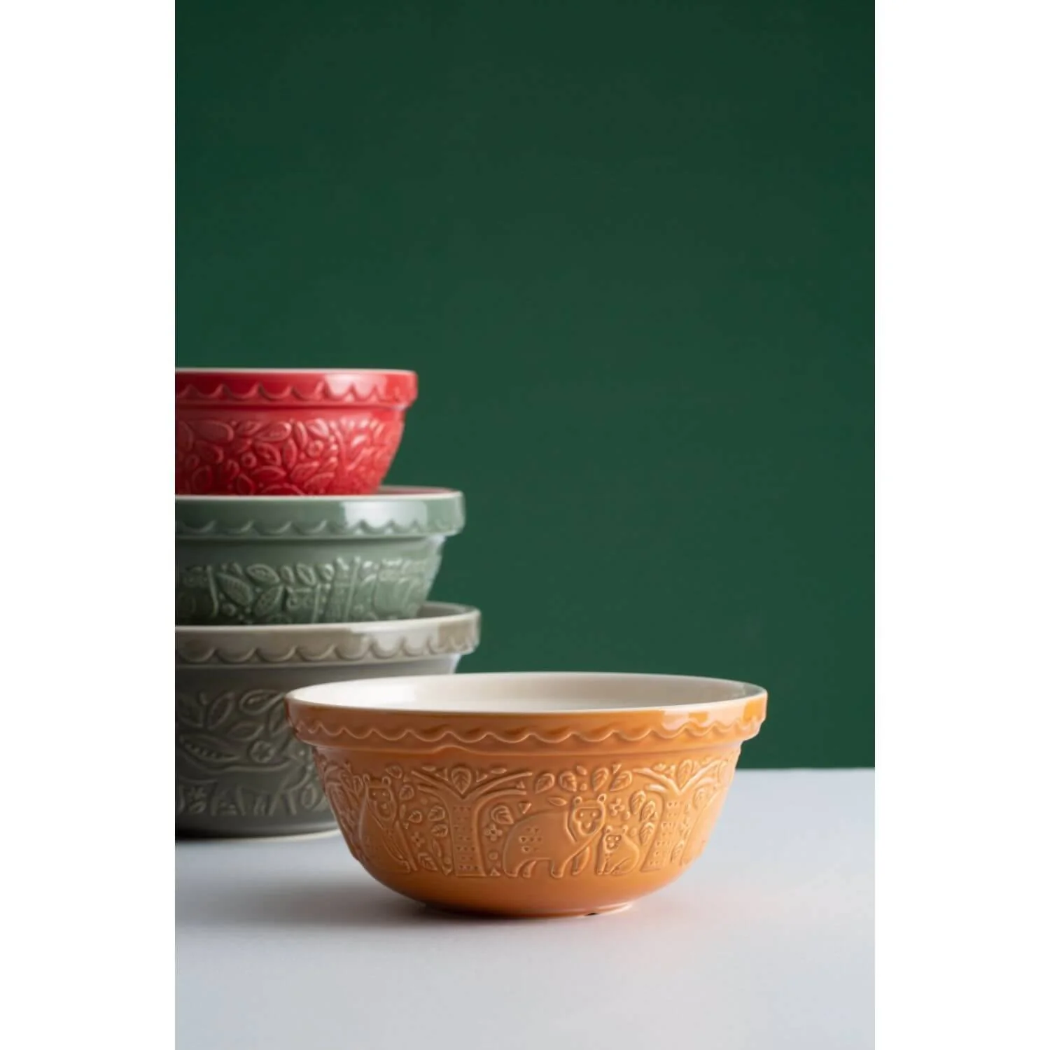 Mason Cash In The Forest 29cm Stoneware Mixing Bowl - Grey, Fox - Image 2