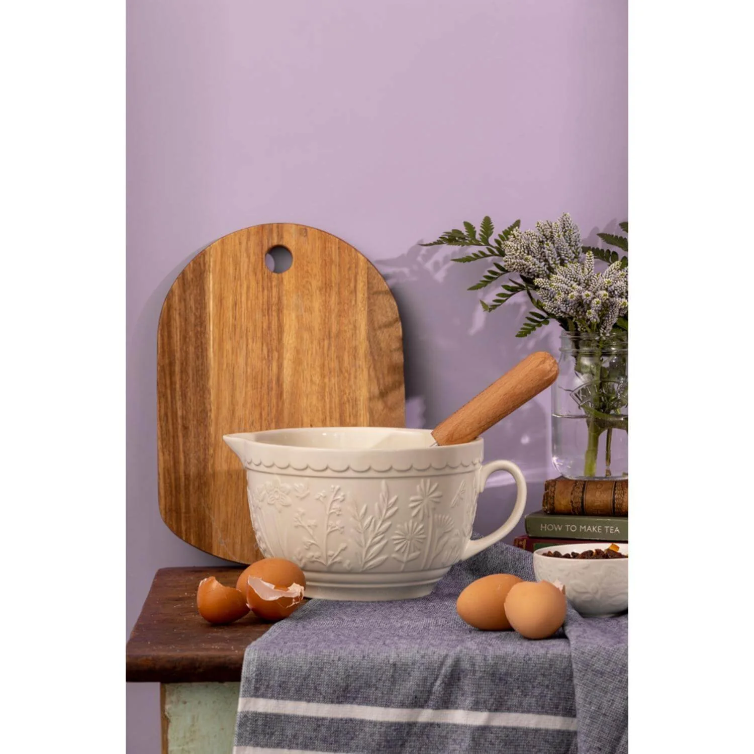 Mason Cash In The Forest 25cm Stoneware Batter Bowl - Cream, Owl - Image 3