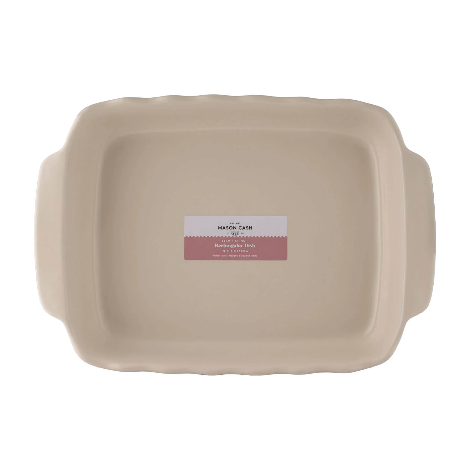 Mason Cash In The Meadow 37.5cm Stoneware Rectangular Dish - Cream - Image 2