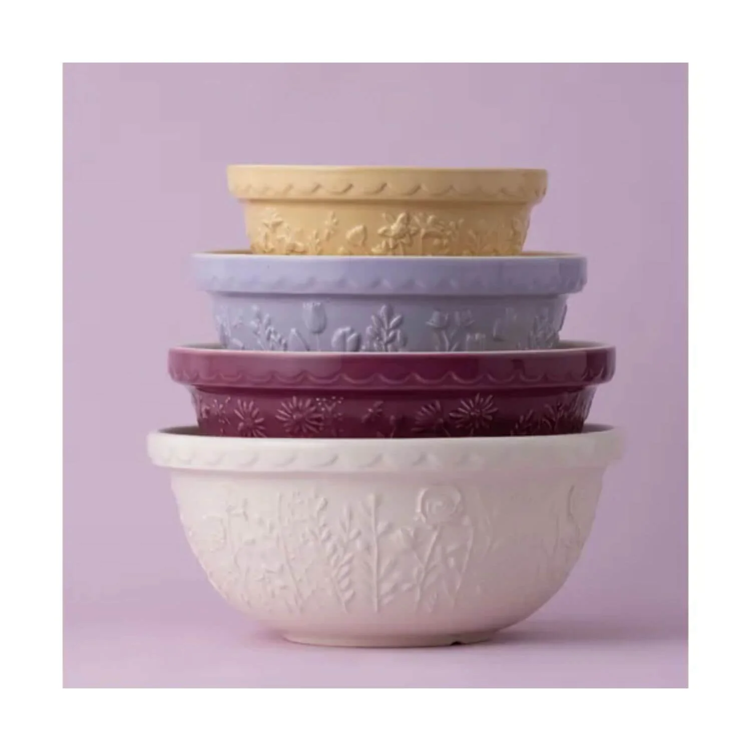 Mason Cash In The Meadow S24 Tulip 24cm Mixing Bowl - Lilac - Image 3