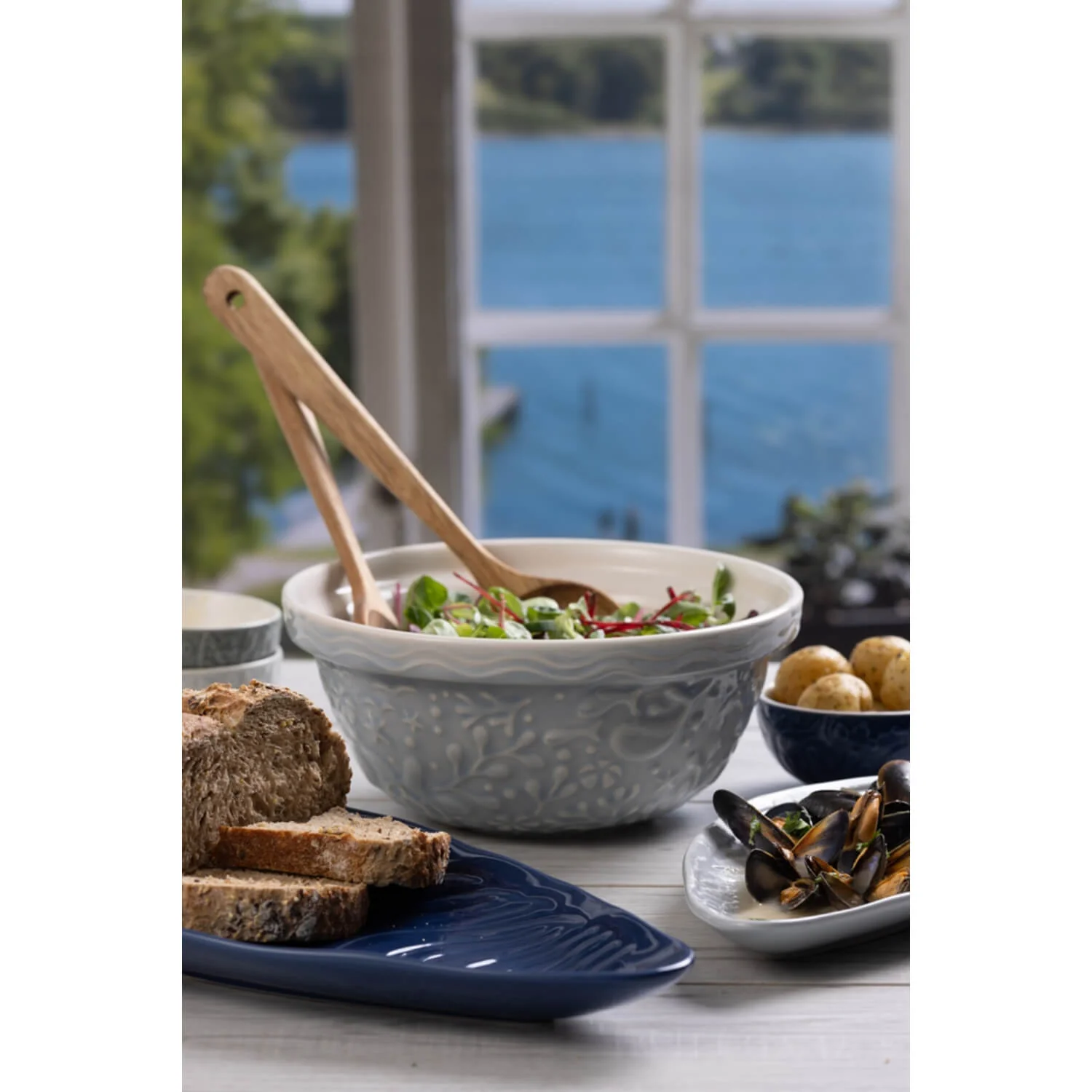 Mason Cash Nautical S12 Stoneware 29cm Mixing Bowl - Navy Blue - Image 5