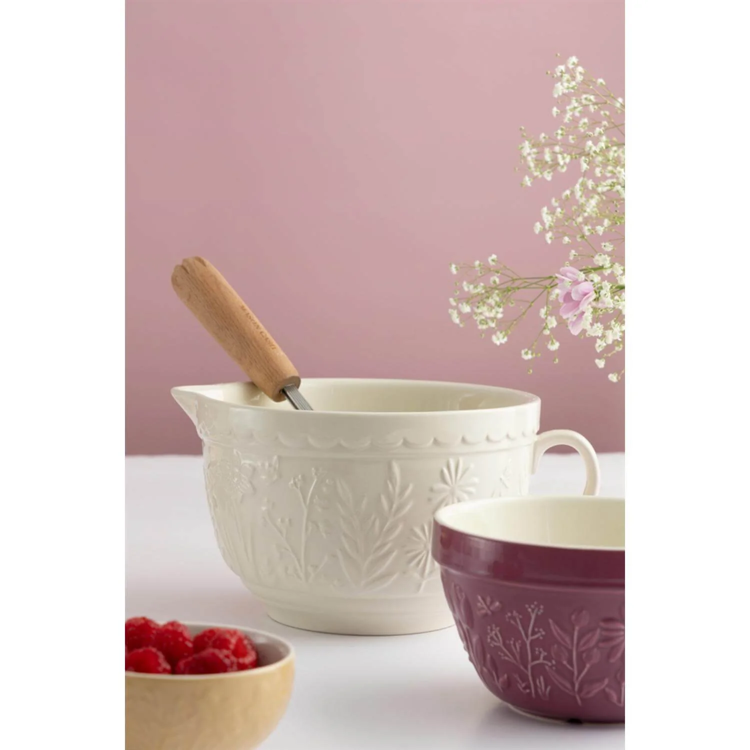 Mason Cash S36 16cm In The Meadow Pudding Bason - Deep Red - Image 4