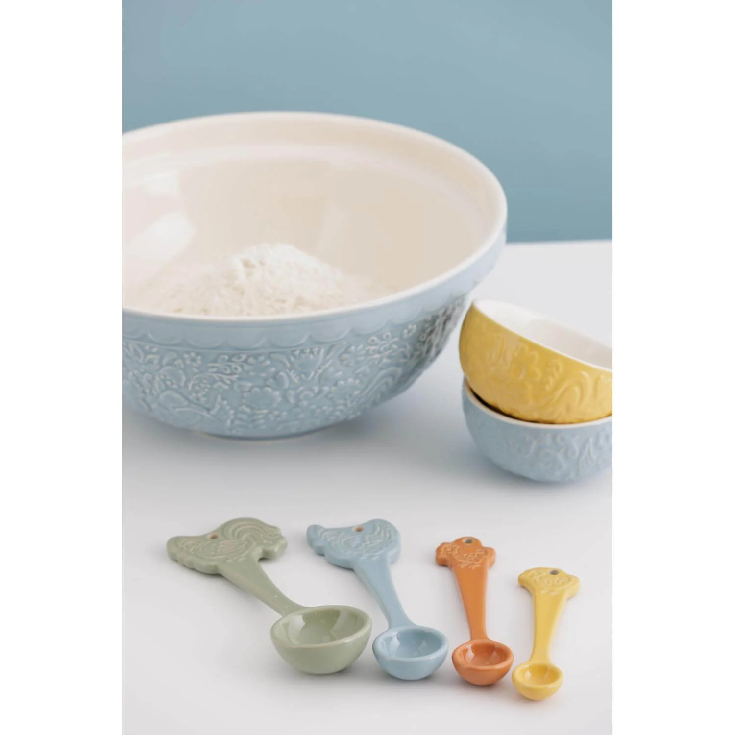 Mason Cash Stoneware Home To Roost S18 26cm Mixing Bowl - Blue - Image 4
