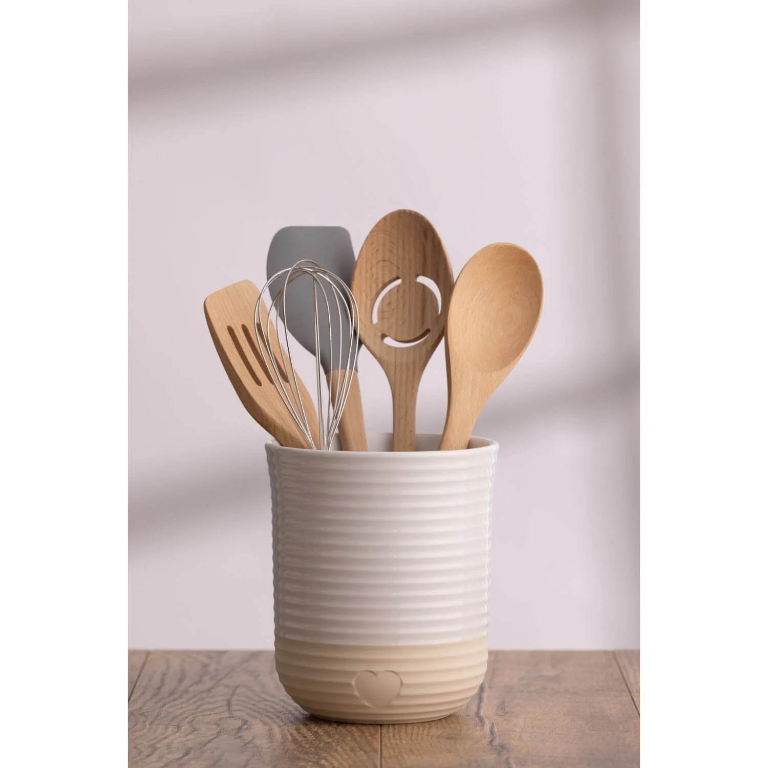 Mason Cash Stoneware Rustic Charm 15cm x 12.5cm Utensil Jar - Image 2