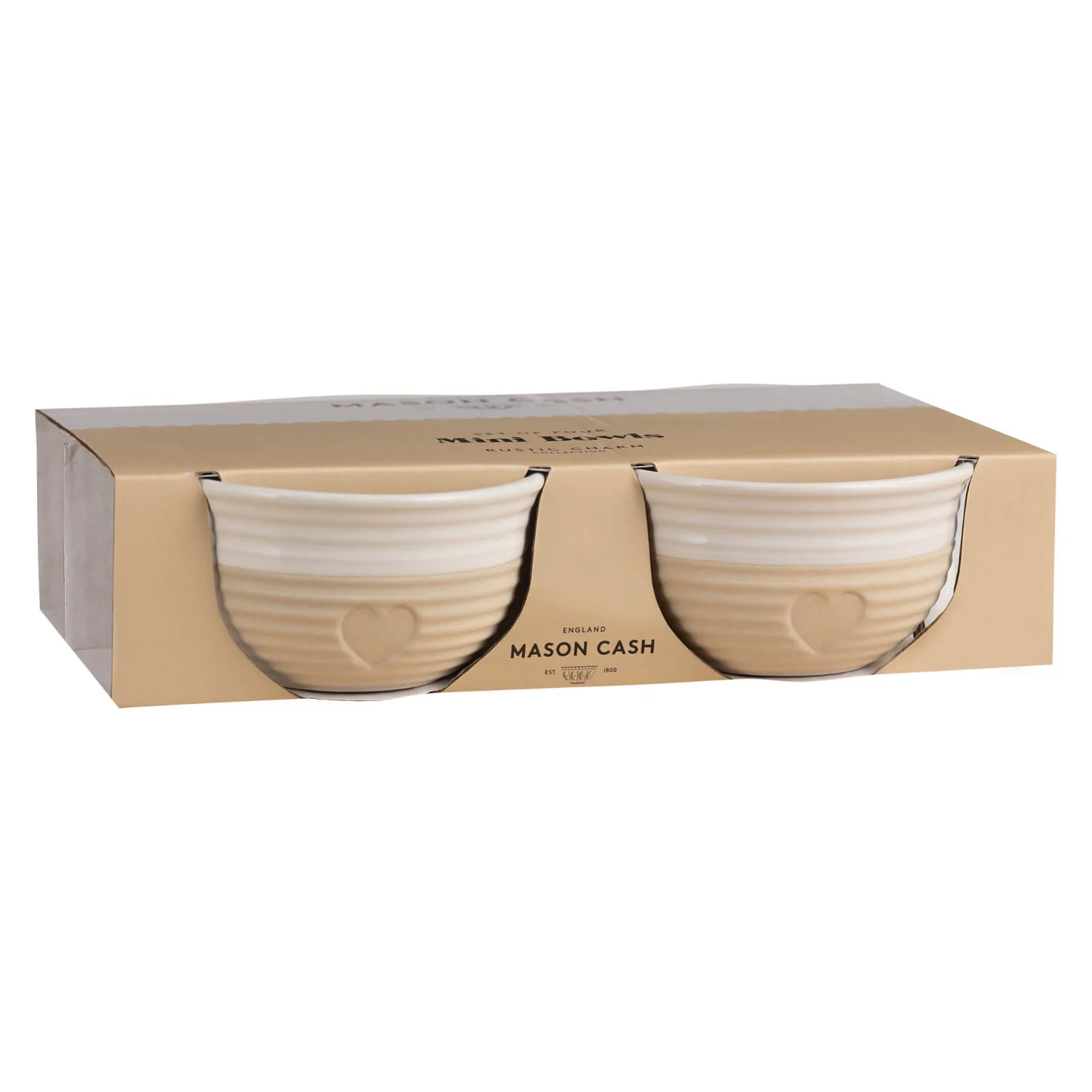 Mason Cash Stoneware Rustic Charm 9.5cm Mini Bowls - Set of 4 - Image 5