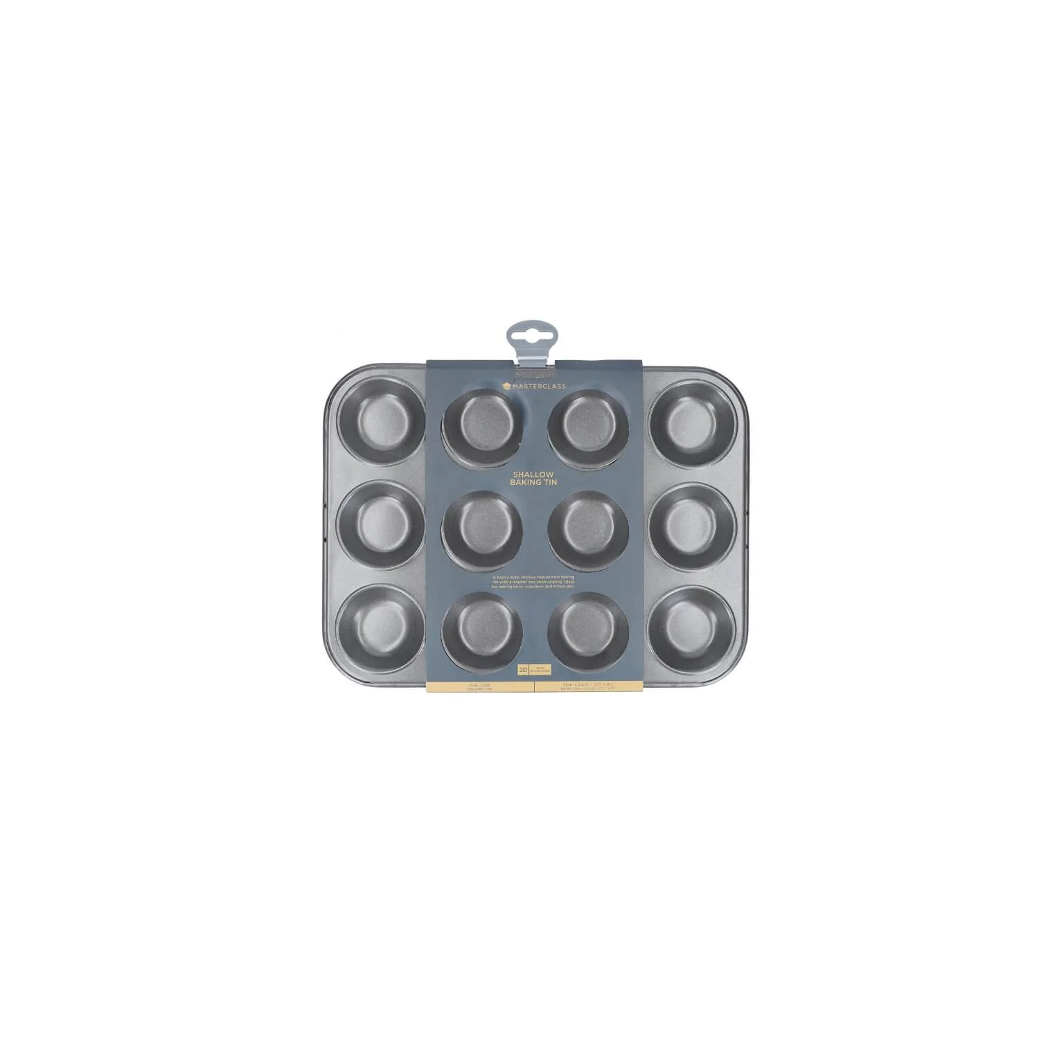 Masterclass Non-Stick Shallow Tin - 12 Hole - Image 6