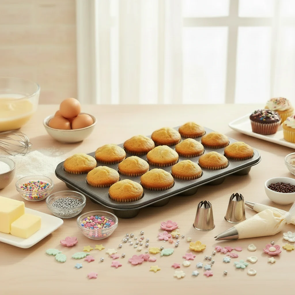 Masterclass Non-Stick Loose Base Mini Dessert Pan - 20 Hole - Image 2