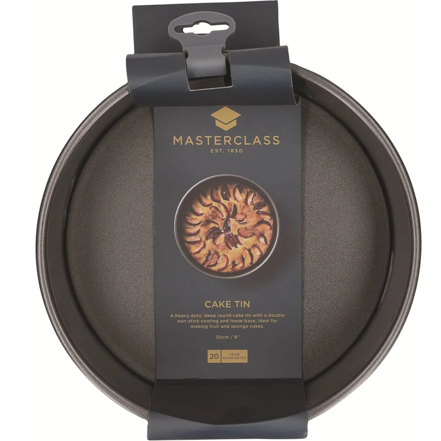 Masterclass Non-Stick Loose Base Round Cake Tin - 20cm - Image 6