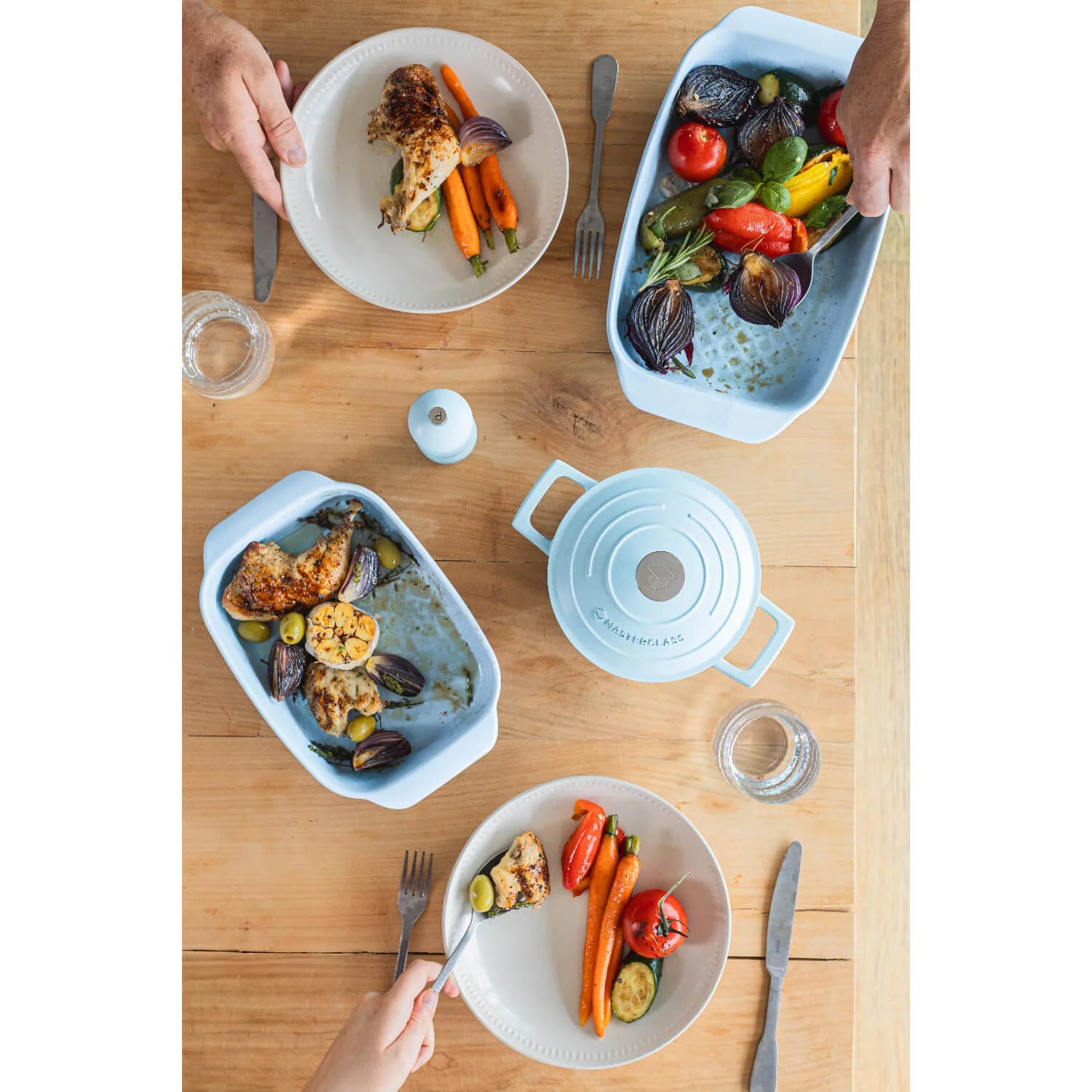 MasterClass 23cm Ceramic Roaster - Sky Blue - Image 11
