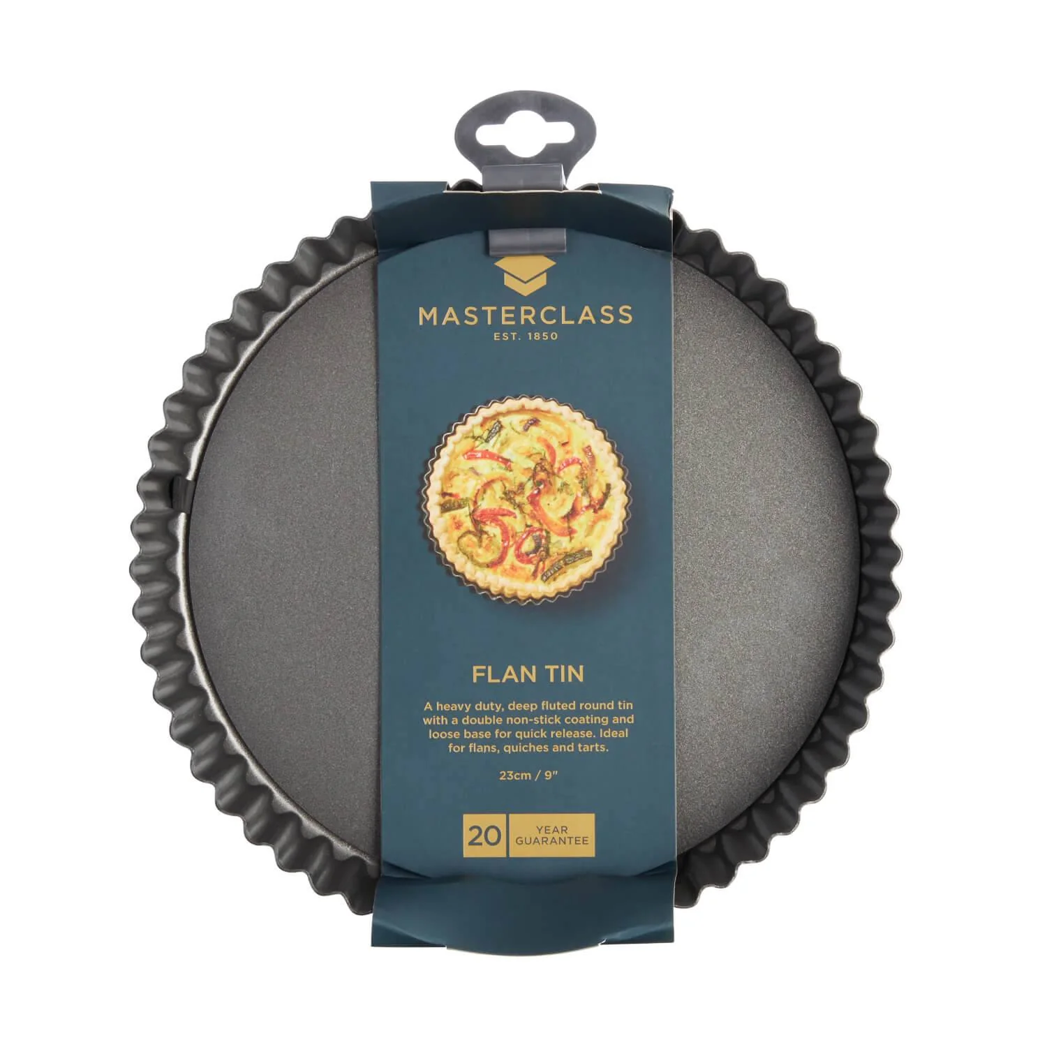 Masterclass Non-Stick Loose Base Round Fluted Quiche Tin - 23cm - Image 6