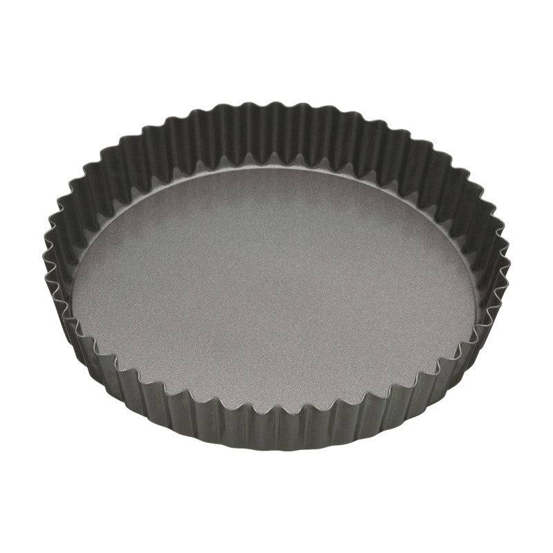 Masterclass Non-Stick Loose Base Round Fluted Quiche Tin - 25cm