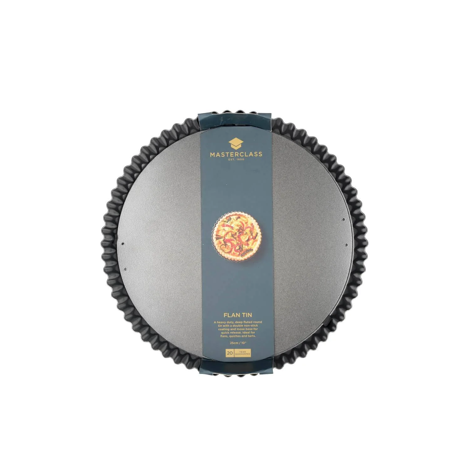 Masterclass Non-Stick Loose Base Round Fluted Quiche Tin - 25cm - Image 6