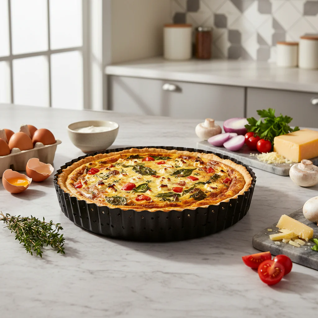 Masterclass Crusty Bake Non-Stick Quiche Tin - 25cm - Image 2