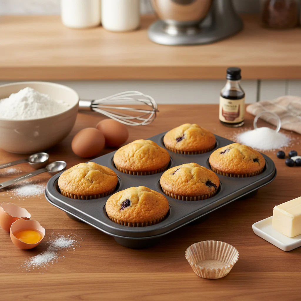 Masterclass Non-Stick Deep Baking Pan - 6 Hole - Image 2