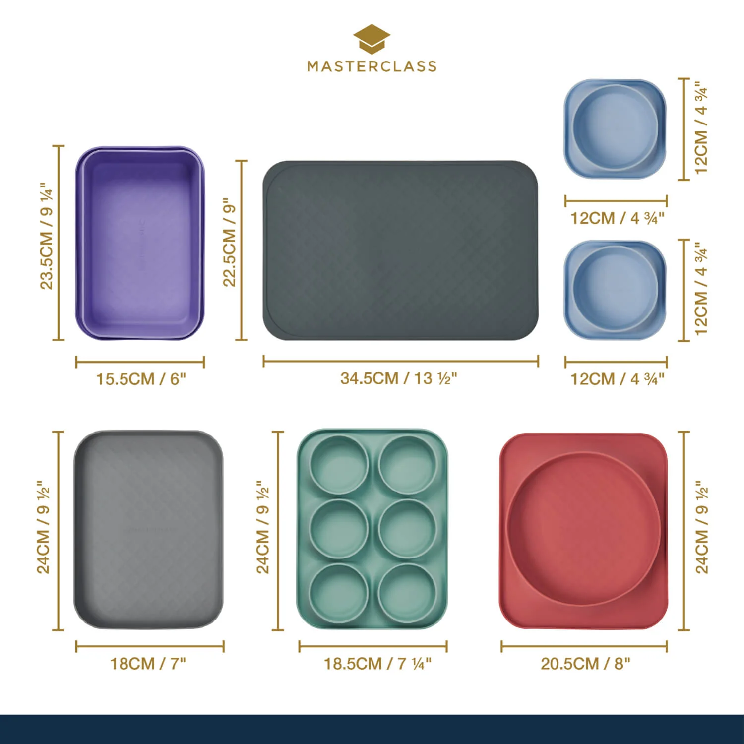 Masterclass 7-Piece Ultimate Silicone Bakeware Set - Image 13