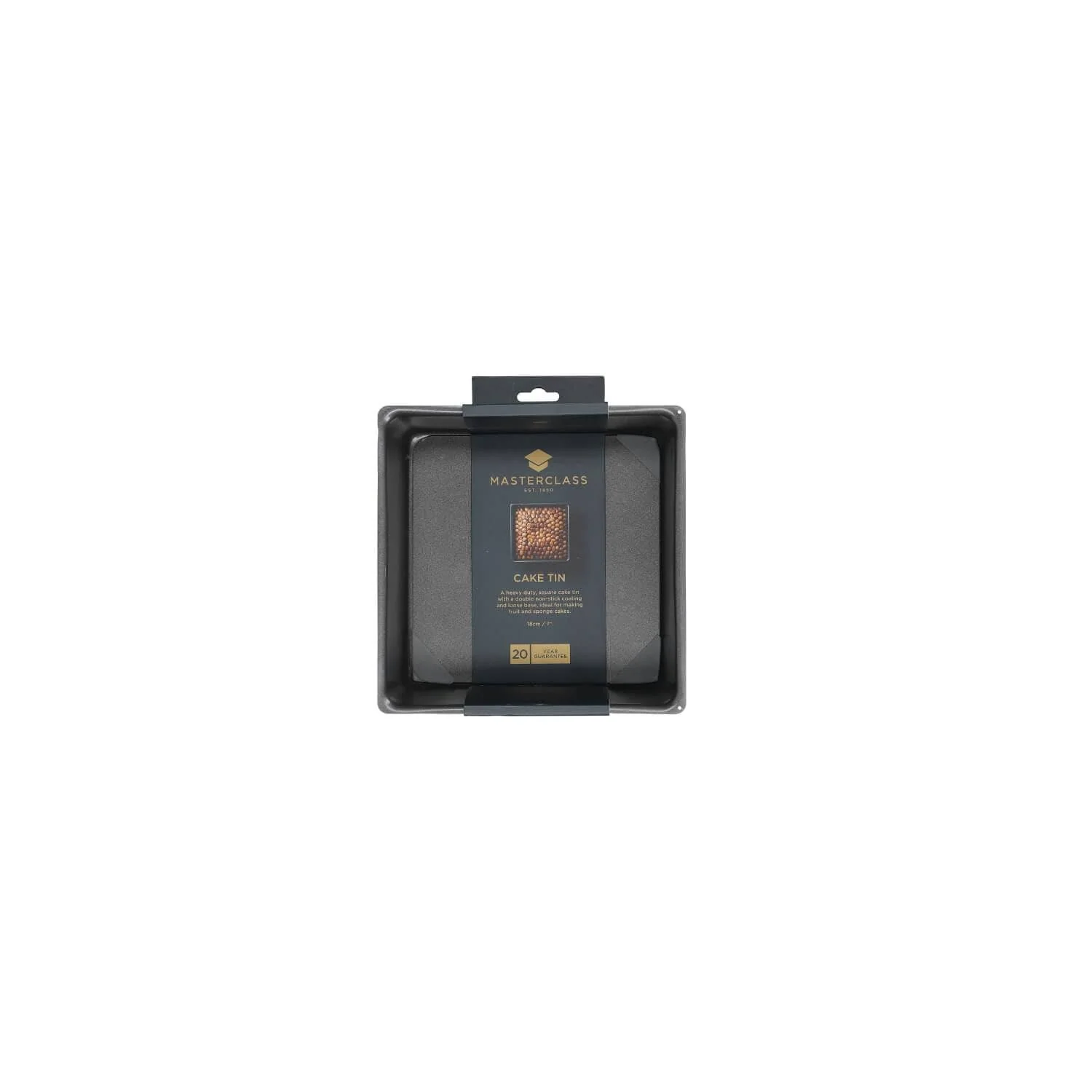 MasterClass Non-Stick Loose Base Square Deep Cake Tin - 18cm - Image 6