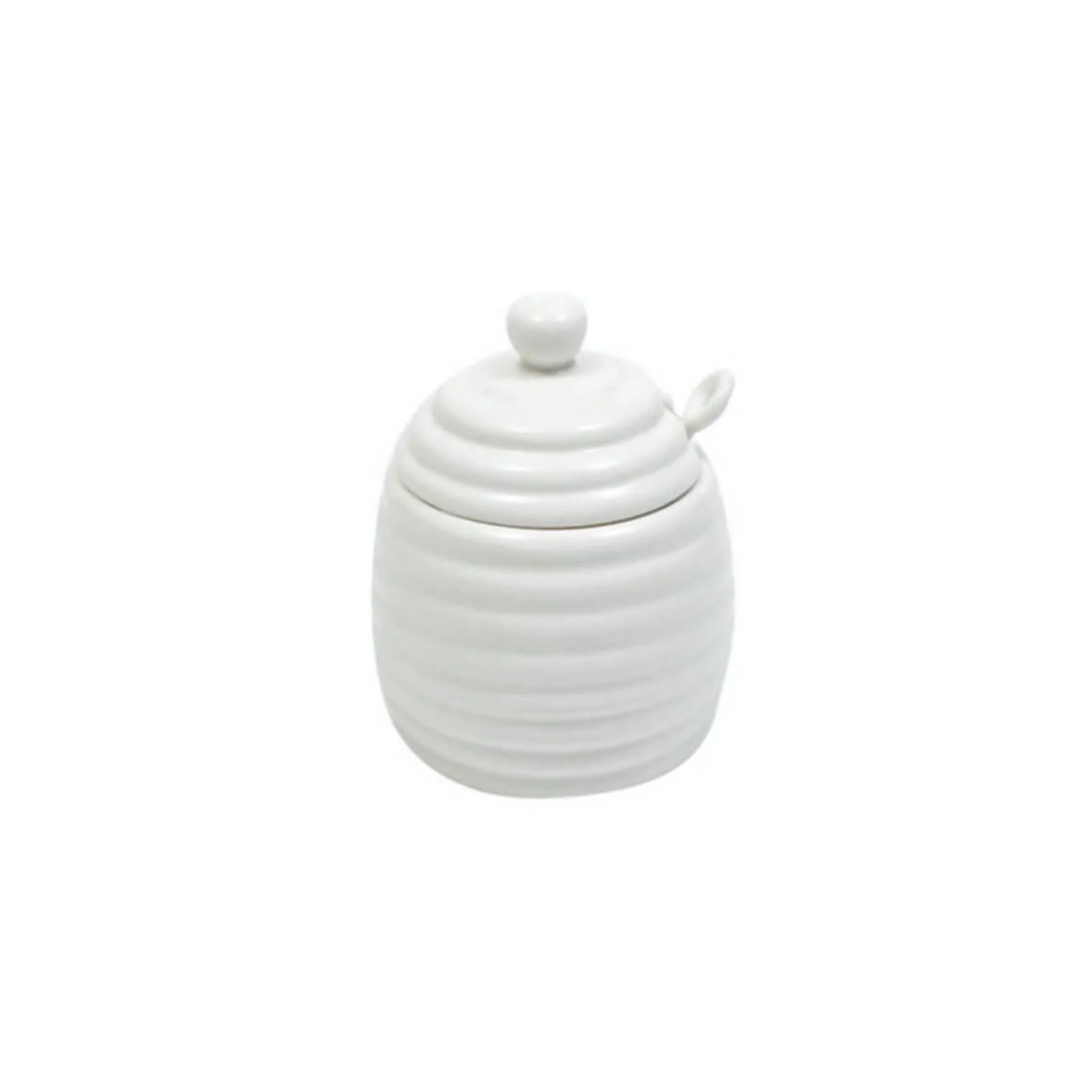 Maxwell & Williams White Basics Honey Pot With Spoon