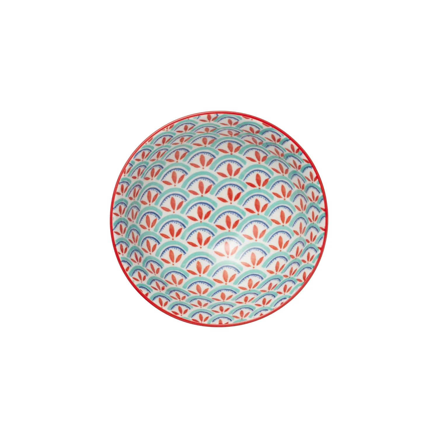 Mikasa 12cm Stoneware Nibble Bowl - Blue/Green Geometric - Image 3