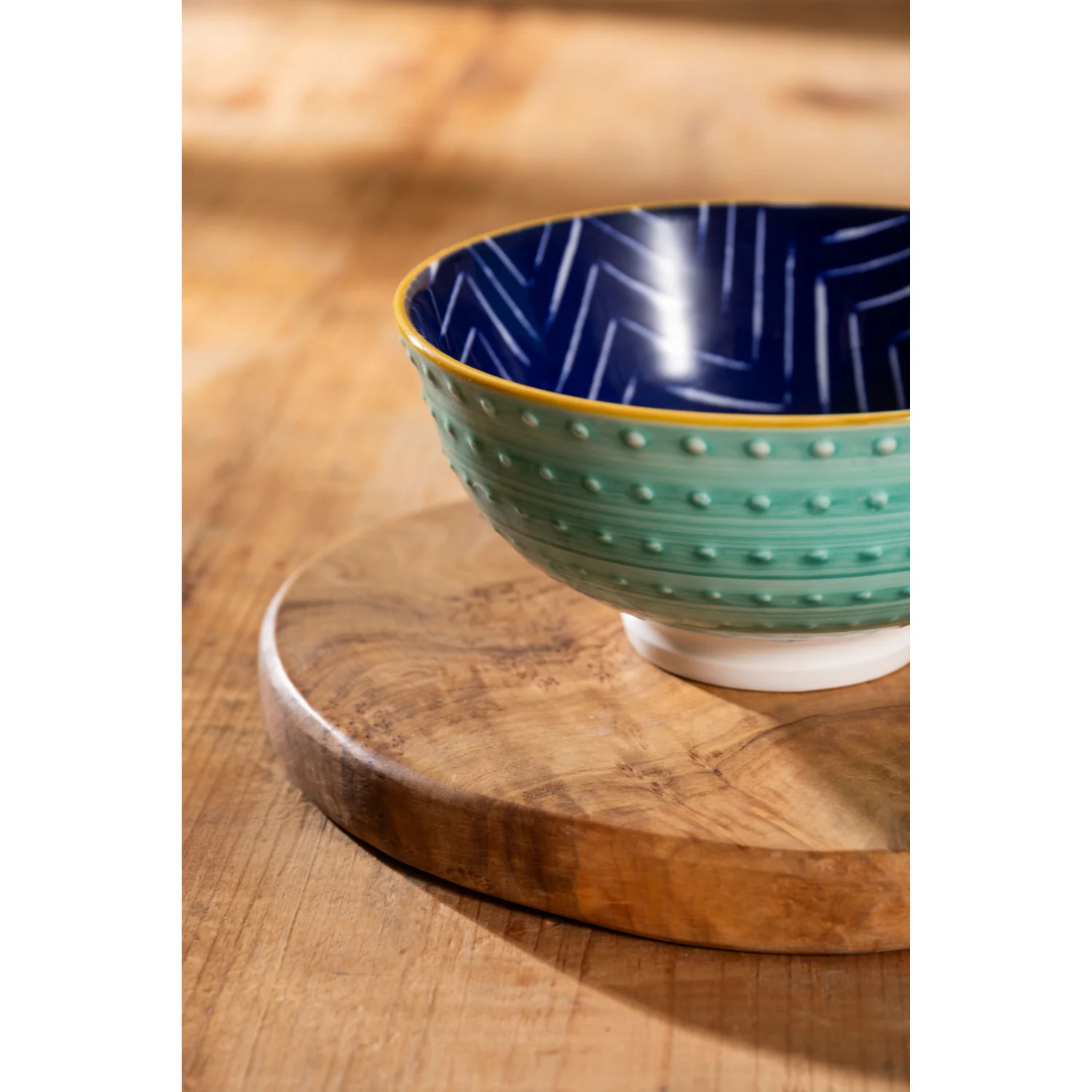 Mikasa 12cm Stoneware Nibble Bowl - Indigo Chevron - Image 10