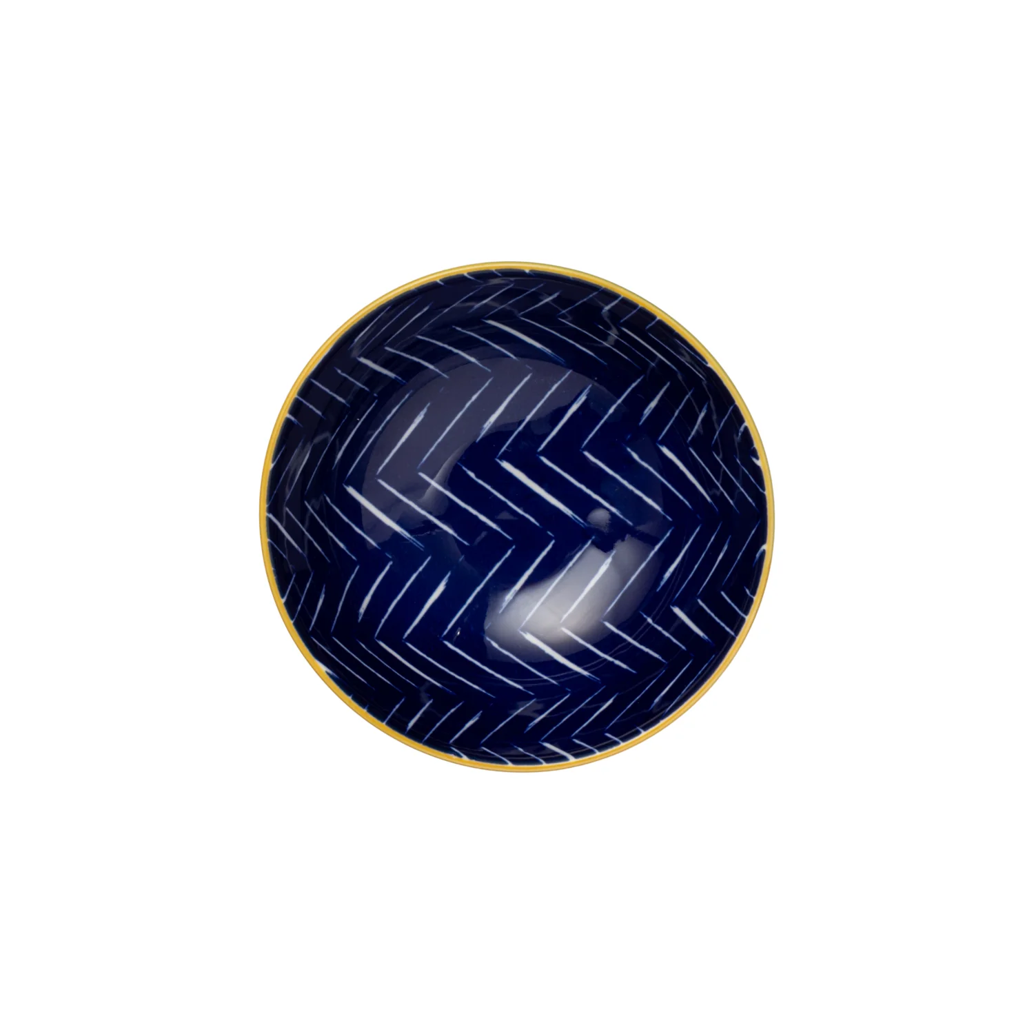 Mikasa 12cm Stoneware Nibble Bowl - Indigo Chevron - Image 3