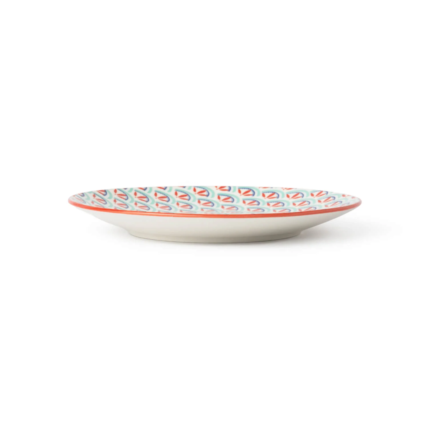 Mikasa 18cm Stoneware Small Plate - Blue/Green Geometric - Image 2