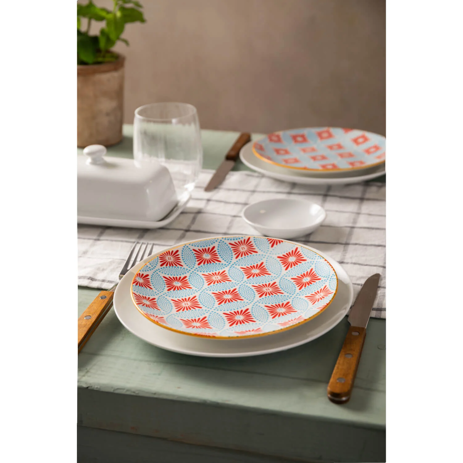 Mikasa 18cm Stoneware Small Plate - Blue Mosaic - Image 7