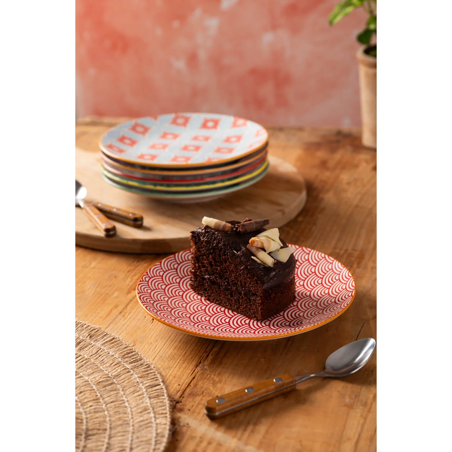 Mikasa 18cm Stoneware Small Plate - Red Arc - Image 10