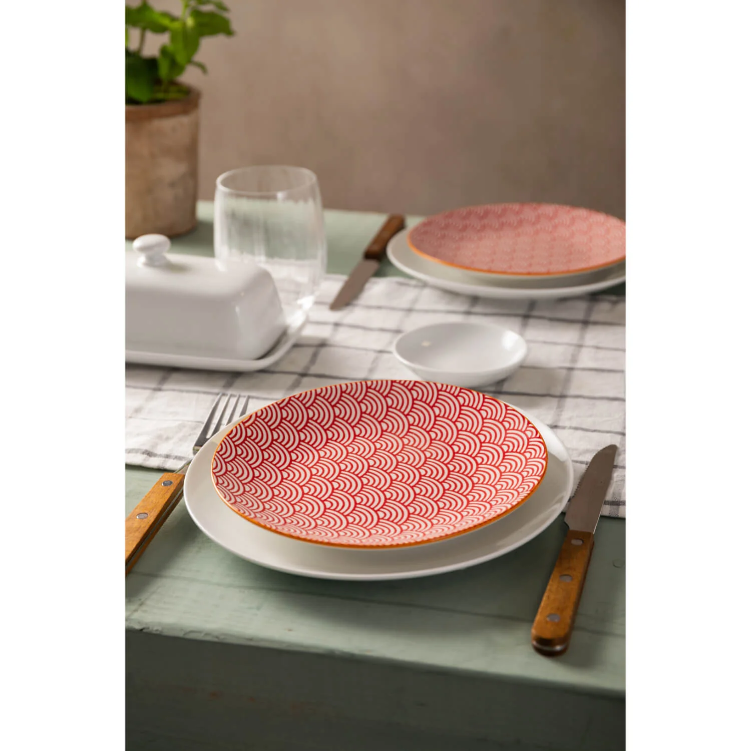 Mikasa 18cm Stoneware Small Plate - Red Arc - Image 7