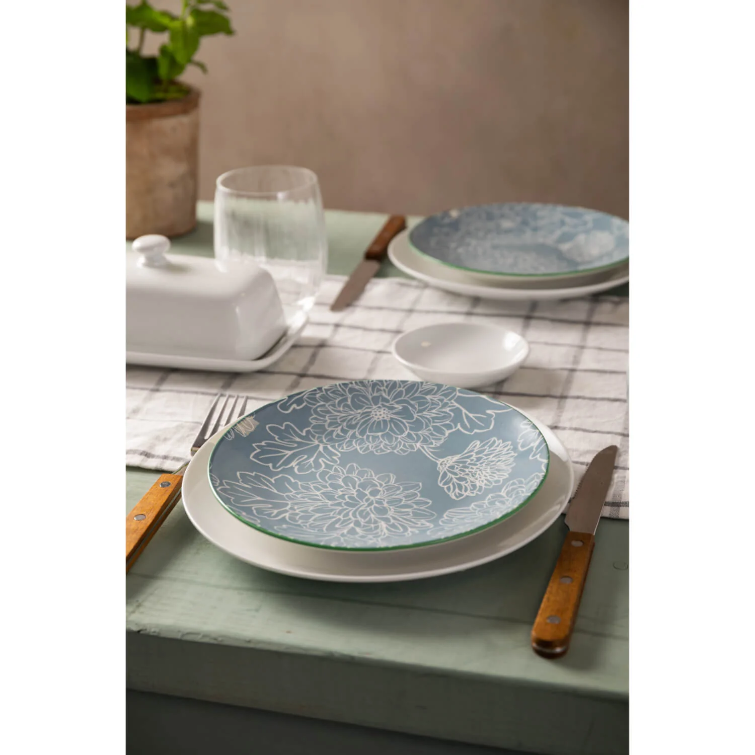 Mikasa 18cm Stoneware Small Plate - Grey Floral - Image 7