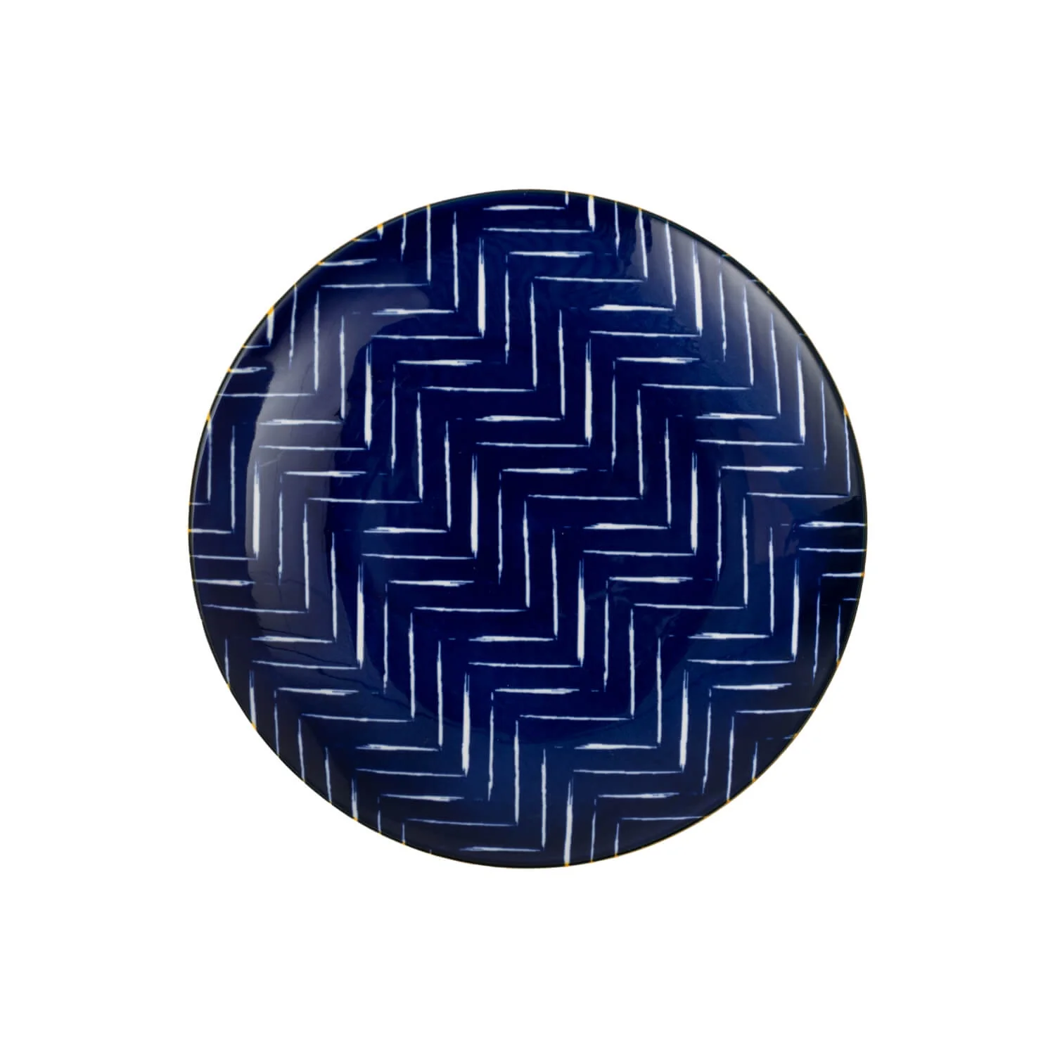 Mikasa 18cm Stoneware Small Plate - Indigo Chevron